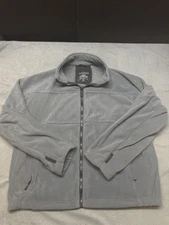 Rothco Jacket Mens Large Gray Full Zip Fleece Zipper Pockets Lightweight Outdoor