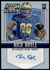 2015 PANINI NICK BOYLE 228 MINT PRIZM AUTOGRAPH RC FOOTBALL DELAWARE BLUE HENS