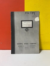 GENERAL RADIO COMPANY 869-A Signal Generator Operating Instructions