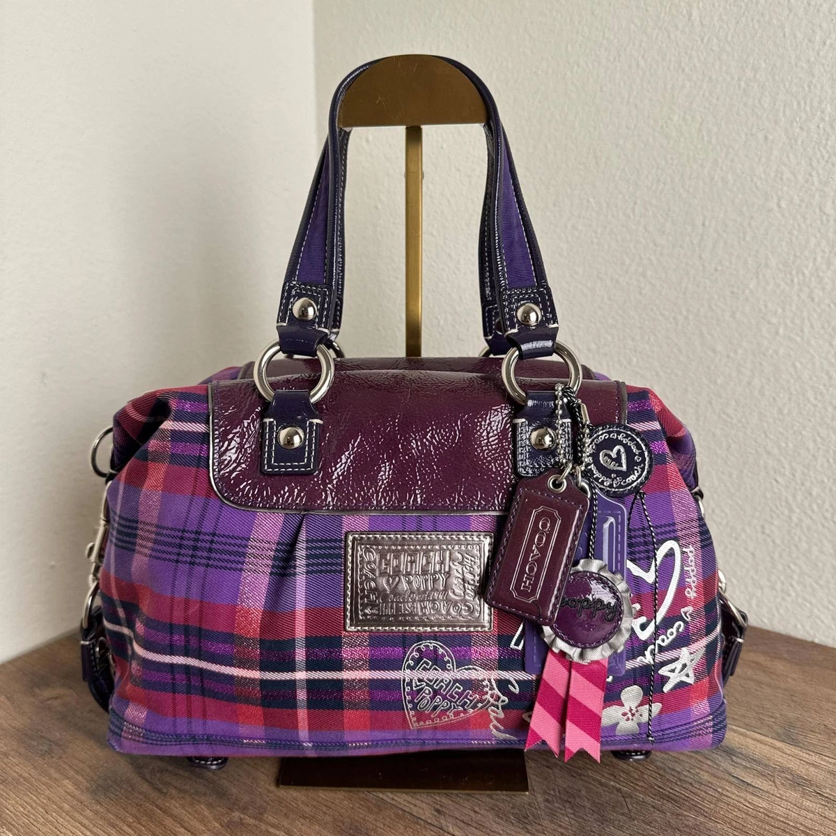 Coach Poppy Plaid Satchel/Top Handle Bag Handbags & Bags for 