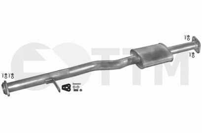 Silencieux intermédiaire échappement Mitsubishi L200 2.5 D 1987-2007 87cv