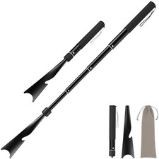 Shoe Horn Long Handle, 16.9"-37.4" Telescopic and Detachable Shoe Horn with P...
