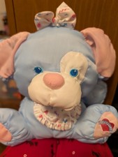 Vintage Fisher Price Puffalumps Care For Me Blue Puppy Dog Stuffed Plush 1999