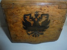 1wk Zigaretten Etui Russland  Holz 1916 Ungereinigter Fundzustand