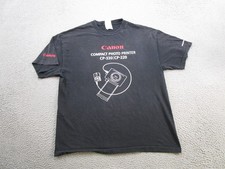 Vintage Y2K Canon Camera Compact Printer Promo Graphic Tee T-Shirt Mens XL READ
