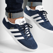 Adidas Gazelle Originals Mens Shoes Trainers Size 7 - 12   Navy / White  BB5478