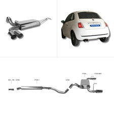 Bastuck Komplettanlage - Fiat 500