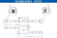 Bremsschlauch ATE 24.5228-0430.3 FüR VW Caddy 1 14