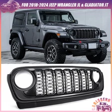 Rubicon Front Grille Granite Crystal For Jeep Wrangler JL Gladiator JT 2018-2024