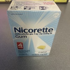 Nicorette 4mg Nicotine Gum 110 Pieces