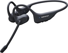 Open Ear Headphones with Mic, Dual Connection Bluetooth Headset with Microphone