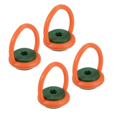 4Pcs 8mm Dia Billiard Cue Hanger Rings Snooker Pool Rod Stick Storage Orange