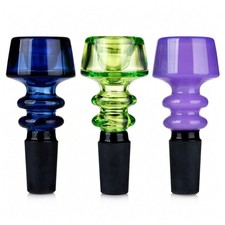 14mm Glass Bowl Double Maria Slide Male with Single Hole Full Color