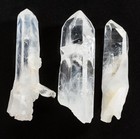 Lemurian Quartz Crystal Clear Points Crystals Colombia 3 pcs. 57-63mm H1380 — photo 3