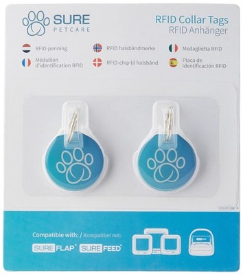 Sure Petcare RFID Halsbandanhänger (kompatibel mit SureFlap & SureFeed), 2 Stück