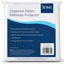DMI Zippered Plastic Mattress Protector Full Size 54 x 75 x 13 Vinyl