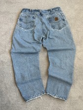 Vintage 90s Light Wash Distressed Carhartt Workwear Jeans