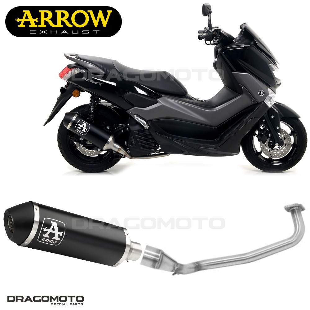 Ligne complete YAMAHA NMAX 125 ARROW Urban alu noir pour scooter 2017-2018