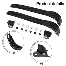 Inline Skate Buckle Strap Set 2pcs 22x2cm PP Straps with Mounting Hardware Kit