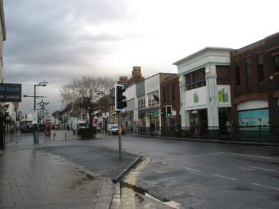 Foto 6x4 Blick nach Westen in Fareham Stadtzentrum A kalt nass und windig c2007