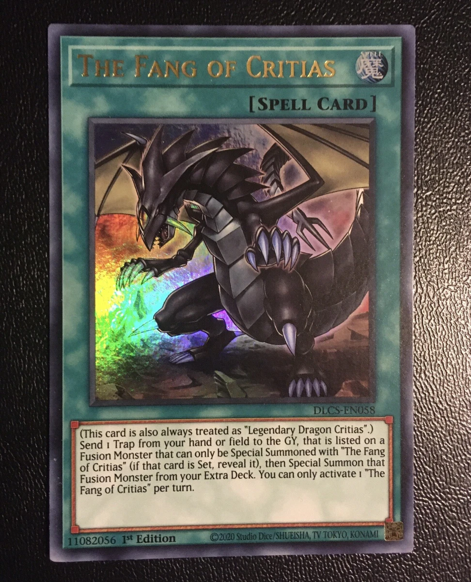 Yu-Gi-Oh The Fang Of Critias #DLCS-EN058 Ultra Rare 1st Ed Dragons Of  Legend TCG | eBay