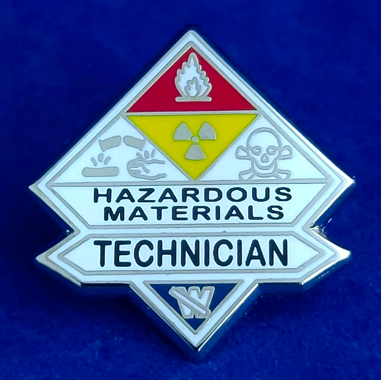 HAZARDOUS MATERIALS TECH. PIN, Item #99: Silver color plated finish, 1