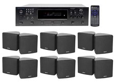 Technical Pro H12X500UBT 6-Zone Home Theater Receiver 12 Black Cube Speakers
