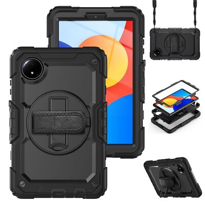 Für Xiaomi Redmi Pad SE 8.7 360 Grad Rotation Hybrid PC Hülle Drehhalter Schwarz