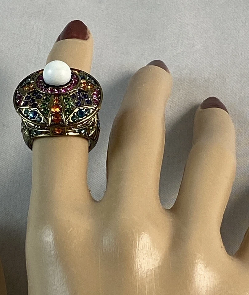 HEIDI DAUS 多色施华洛世奇水晶珠声明戒指 ~ 6 — 第 4/4 张图片