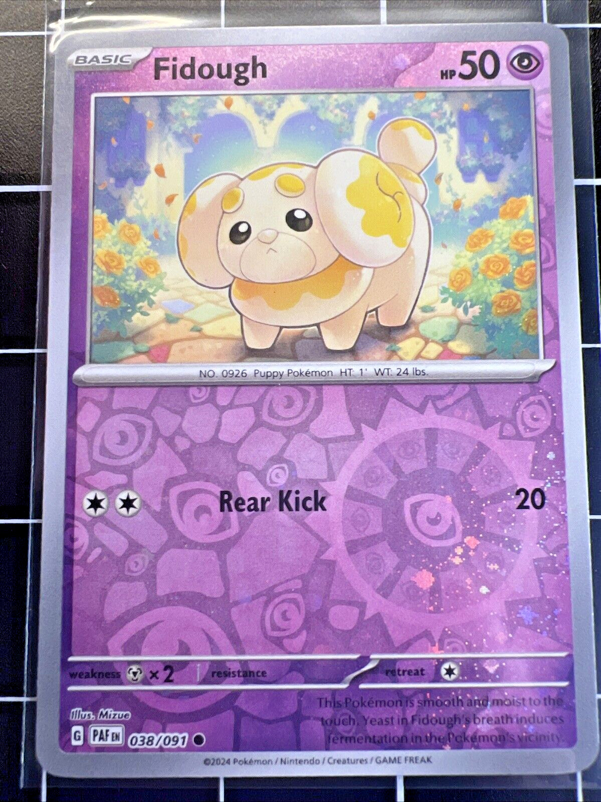 Fidough 38/091 Reverse Holo NM SV: Paldean Fates