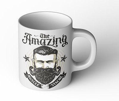 Amazing strong Beard Tasse Cup Becher Fun Geschenk neu Bart Retro Vintage