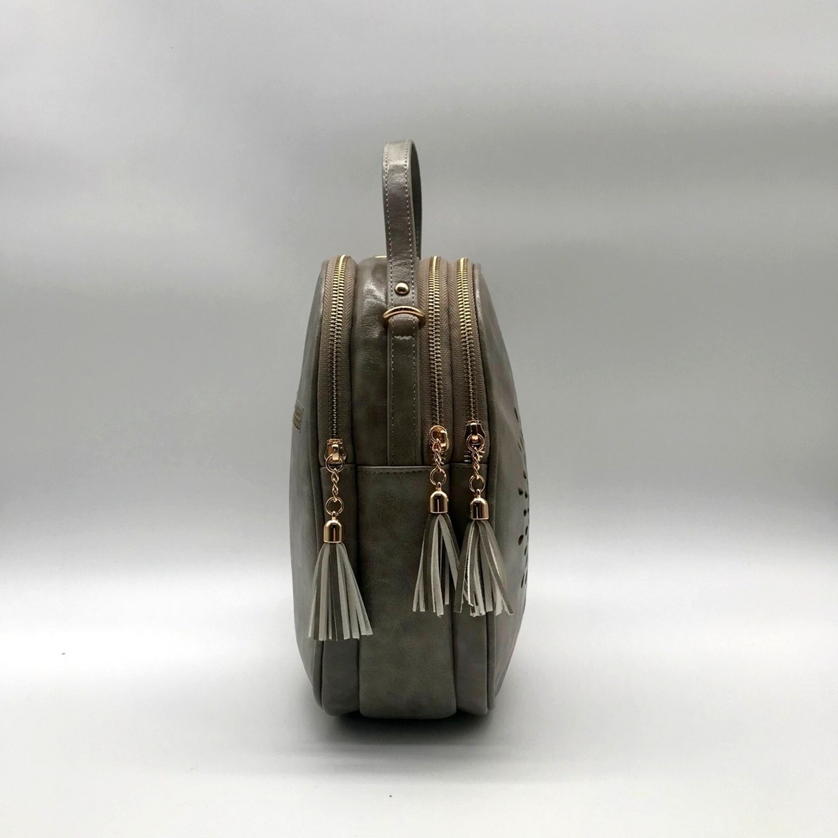 Aphison Forever Sunshine Gray Leather Mini Backpack | eBay display picture 1