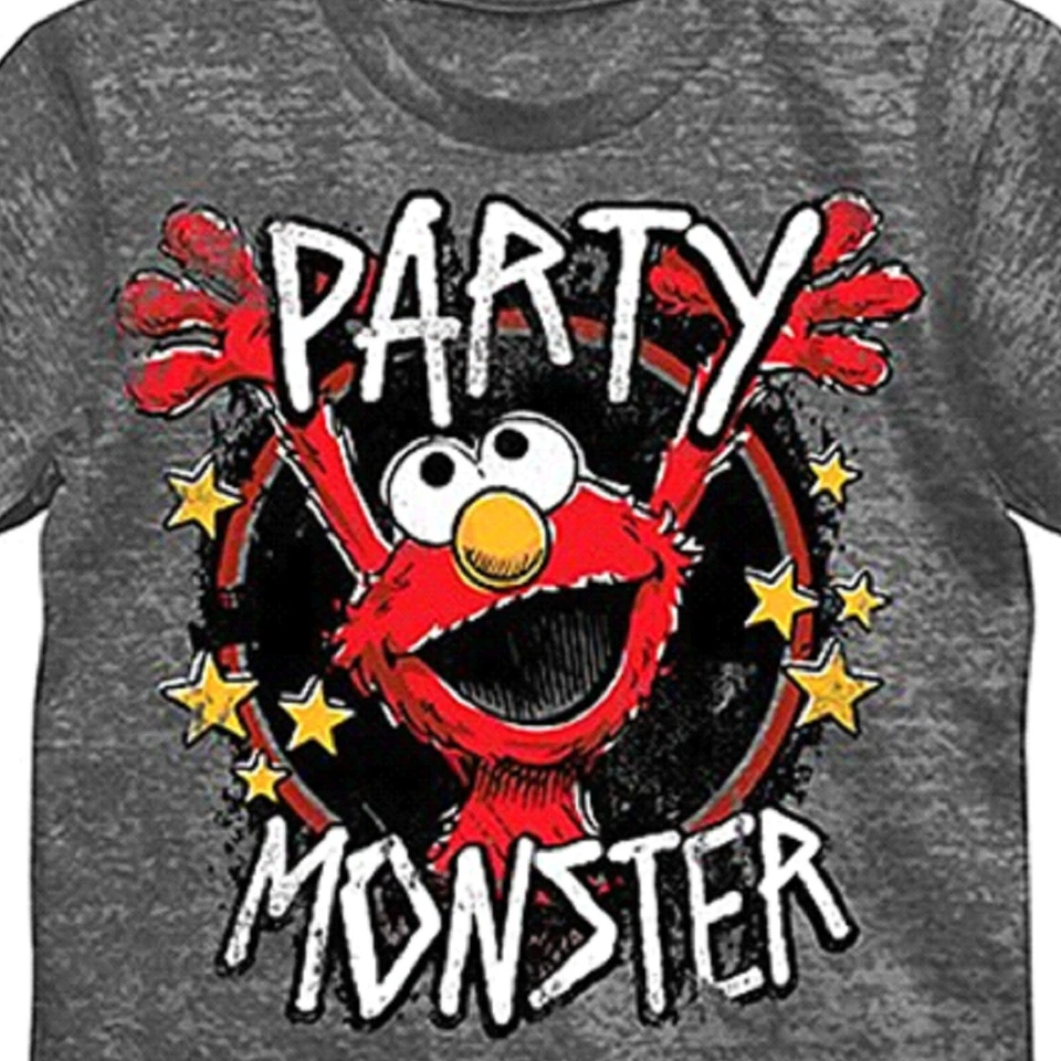 Camiseta gris Sesame Street Elmo 'Party Monster' para niños pequeños - Nueva con etiquetas Foto 2 de 3