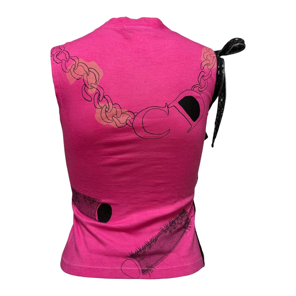 CHRISTIAN DIOR Spring Summer 2001 Graphic Print Zipper Tank Top | eBay