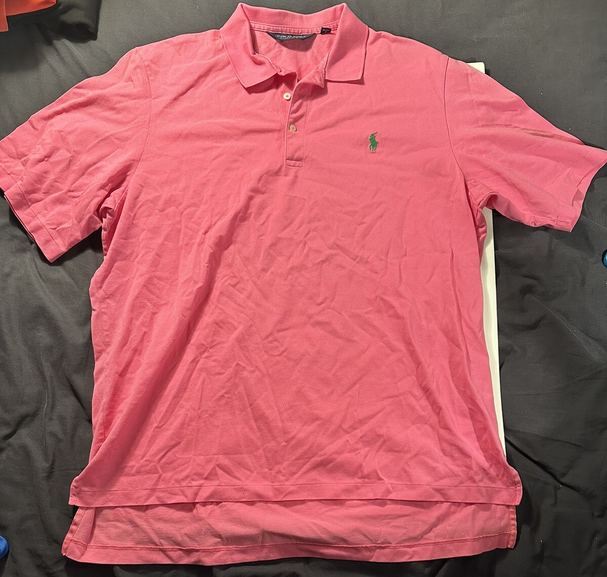 Polo Ralph Lauren maniche corte logo pony rosa uomo ~ taglia Xtra GRANDE
