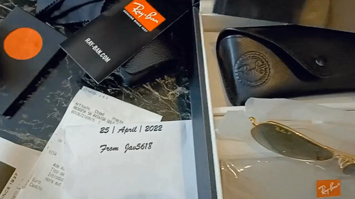 RAYBAN AVIATOR SUNGLASSES SOLID GOLD 18kt 3025k LIMITED EDITION 84 ICON PILOT 🕶 - Video 1 of 1