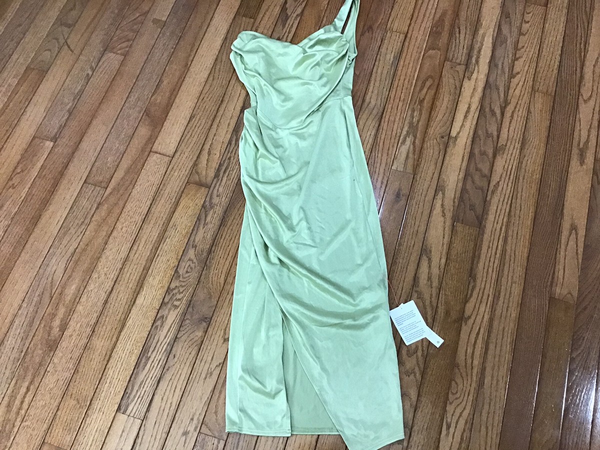 NWT ASOS Design Nordstrom SZ 6 Light green 1 shoulder maxi party dress  (C4-22 | eBay