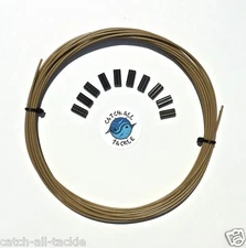 49 Strand Stainless Steel  Sand Tone Vinyl  Coated Cable 30ft  10 crimps 