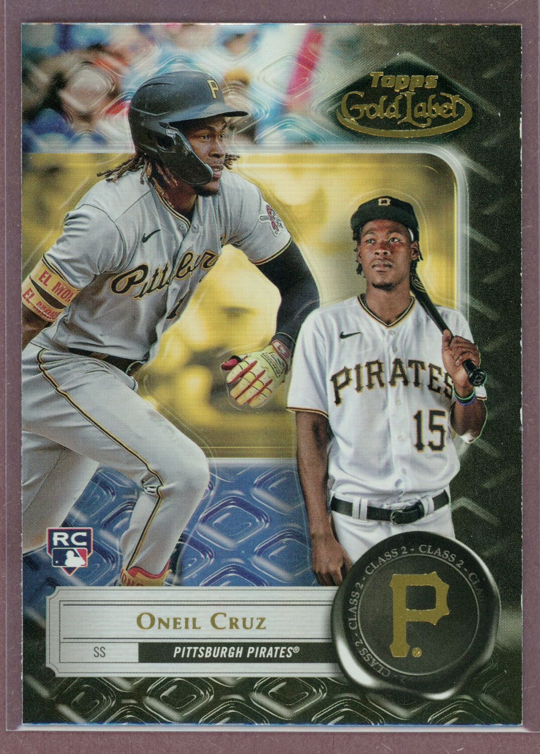 2022 Topps Gold Label Black Class 2 #95 Oneil Cruz RC (Pirates)