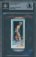 1980/81 Topps Singles #34 Larry Bird Beckett Authentic Autograph Signed *3451