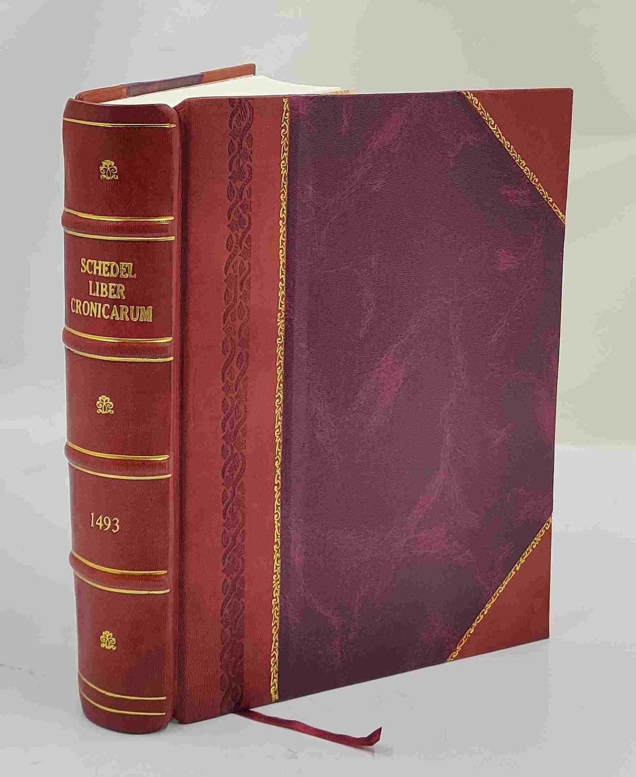Schedel Liber Cronicarum Volume 1493 by Dr. Hartmann Schedel [Leather Bound]