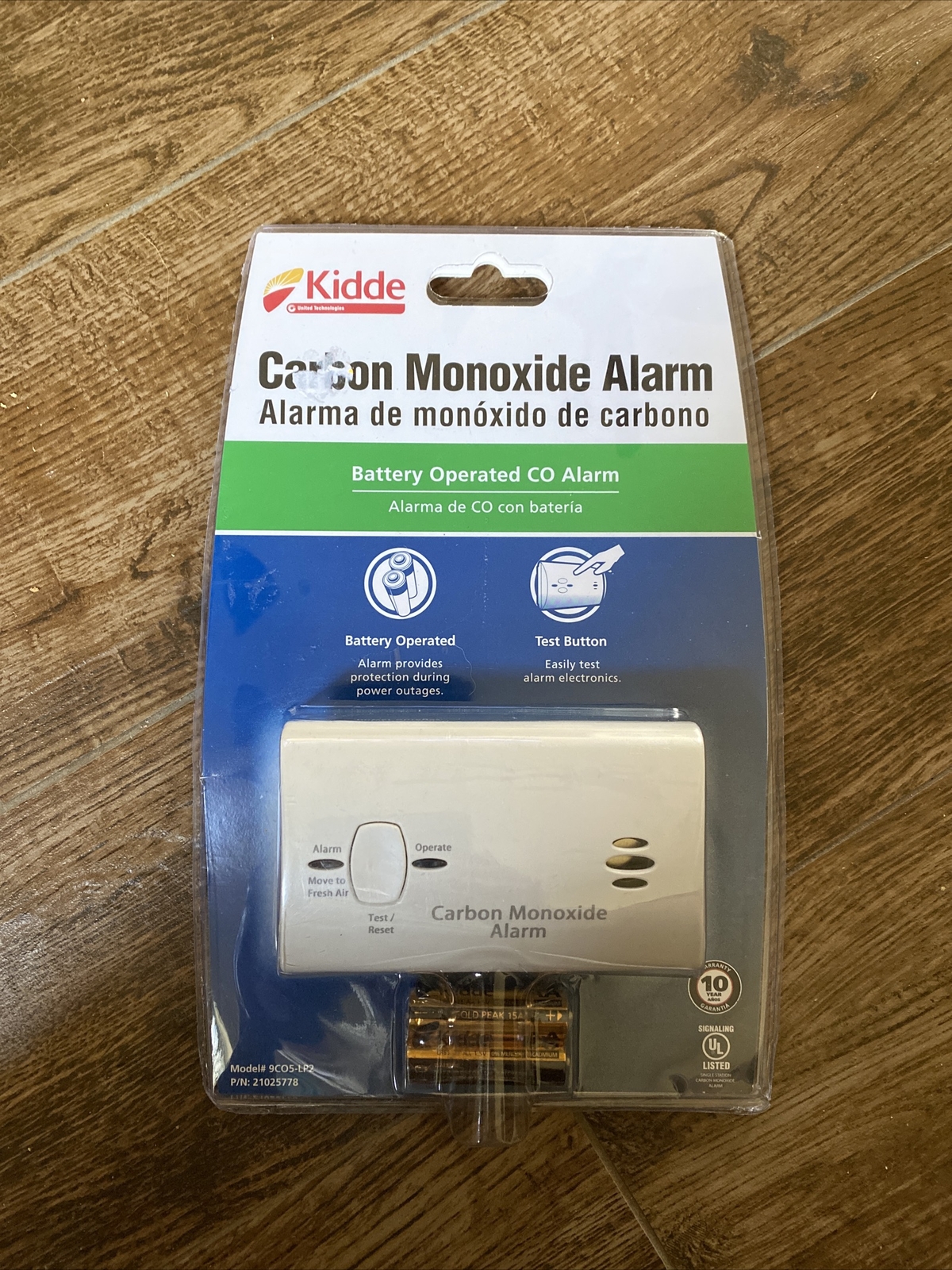 Kidde KN-COB-LP2 Battery-Powered Carbon Monoxide Detector Alarm 9CO5-LP2  