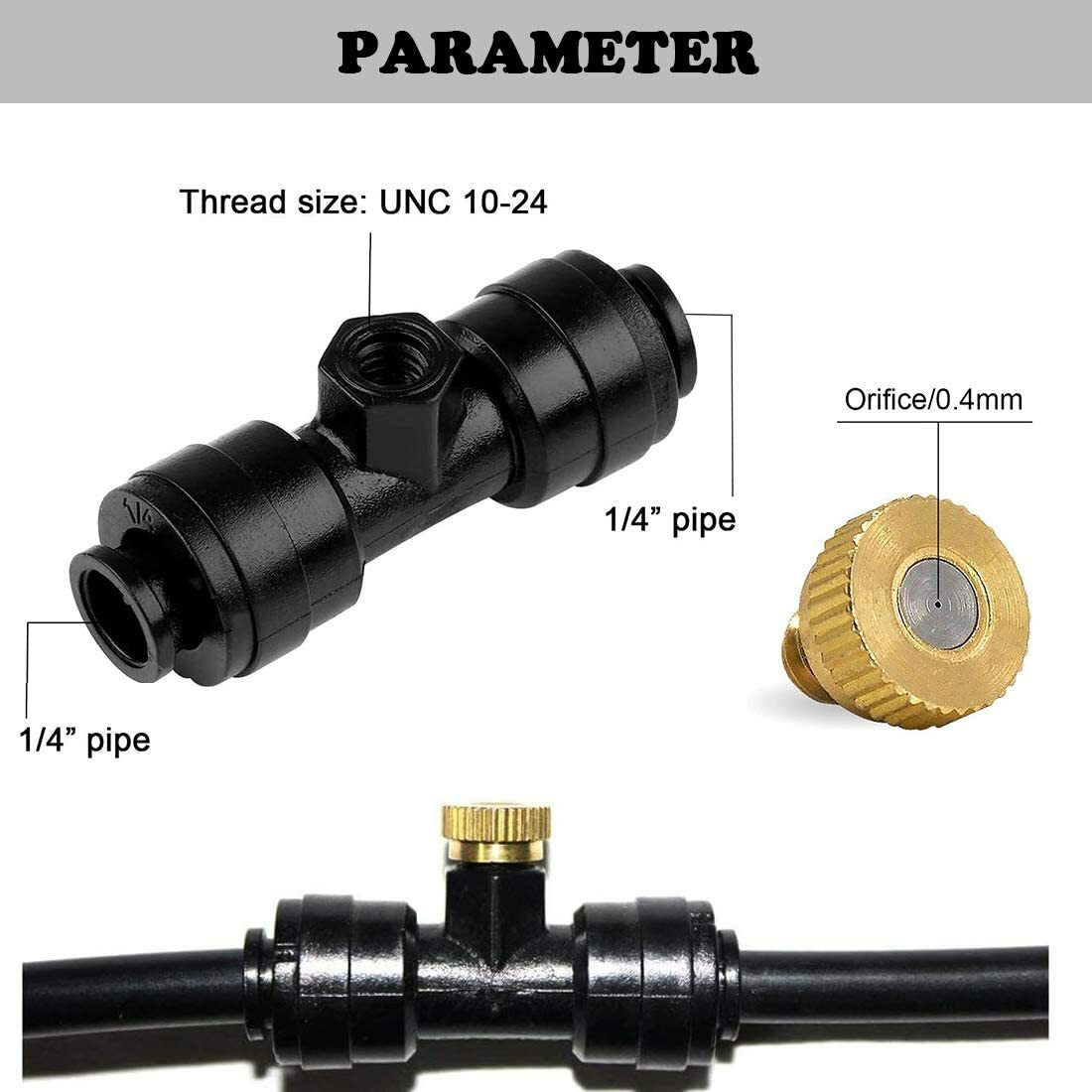 20Ft Hose Outdoor Patio Water Misting Cooling System Fan Mister Mist