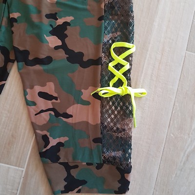 pantaloni mimetici donna palestra, pantaloni corti militare