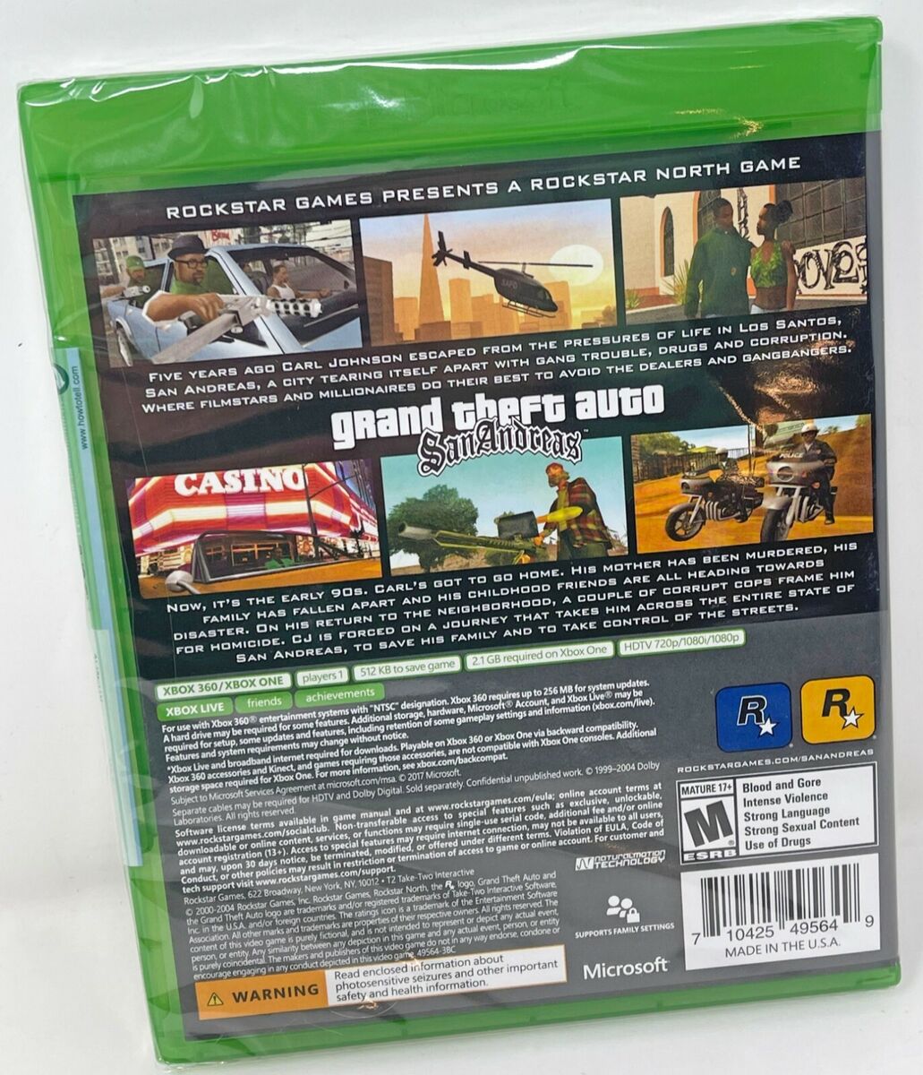 GTA San Andreas Xbox 360 Bloqueado Original