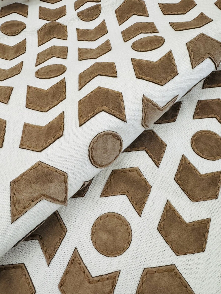 Zinc Textile Sueded Velvet Applique Fabric- Arrowhead