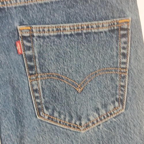 Levis Jeans Men's 33x34 Blue Denim Pants 505 Straight Fit Cotton Medium Wash - Picture 3 of 14