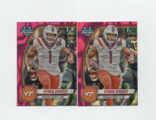 (2) Kyron Drones 2024 BOWMAN U CHROME 1st PINK LAVA REFRACTOR RC LOT #119 VT