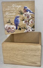 NWT Hallmark Wood Memory Box Photo Storage Bi...