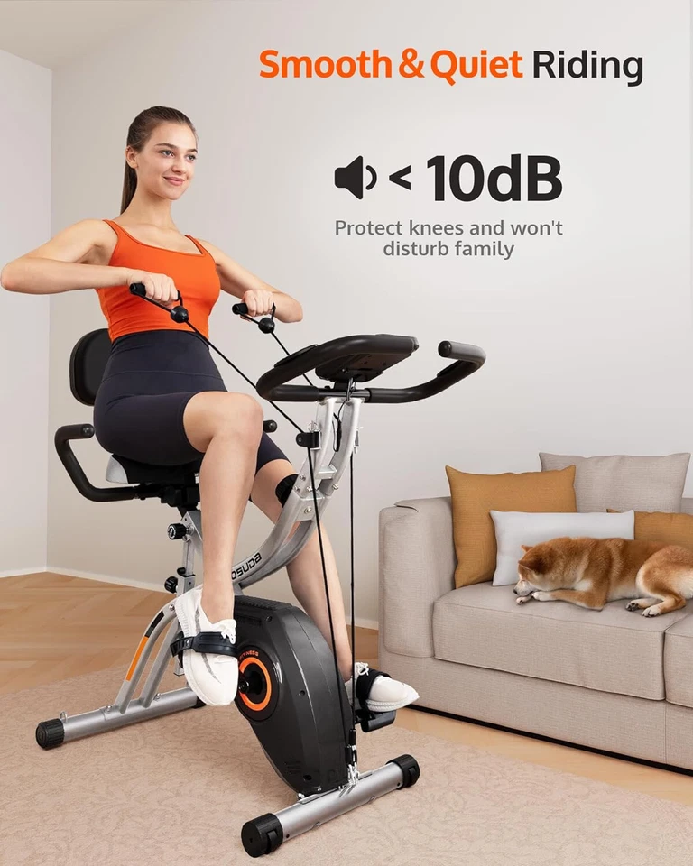 YOSUDA Folding Exercise Bike - Foldable Stationary Bike for Home Gym Workout - Image 4 of 4